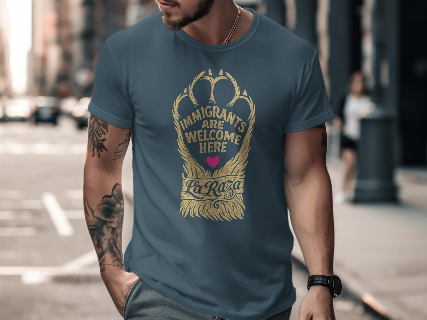 Immigrants Are Welcome Here La Raza Men's Shirt
