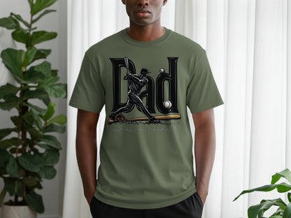 Dad Baseball Graphic Print Green T-shirt product type