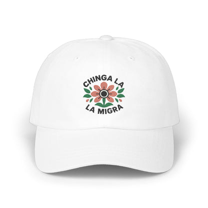 Chinga La Migra Embroidered White Cap product