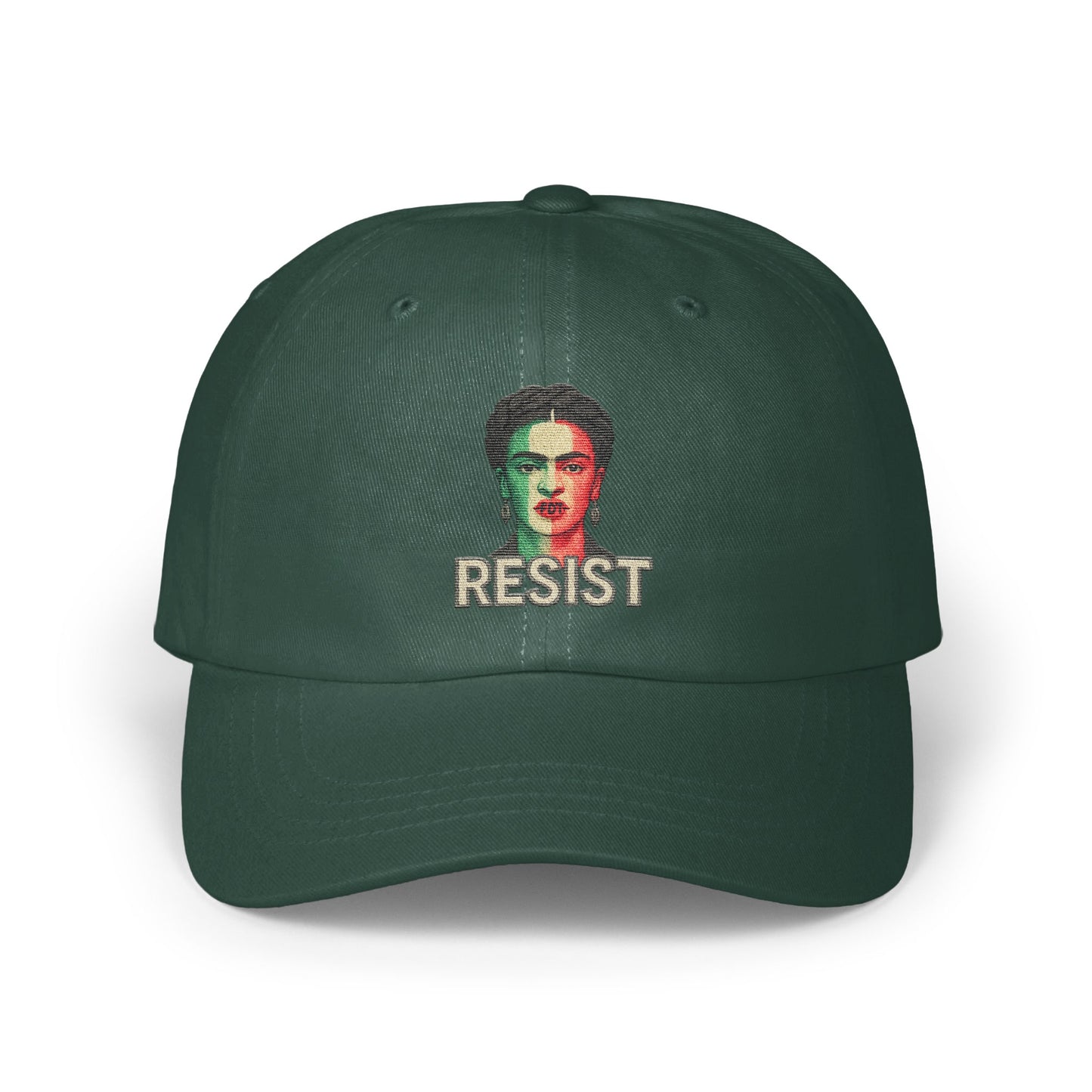 Resist Face Graphic Embroidered Cap product type