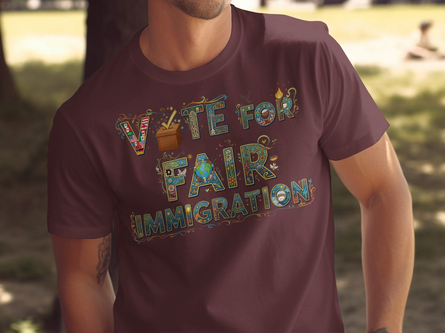 Vote For Fair Immigration Graphic T-shirt