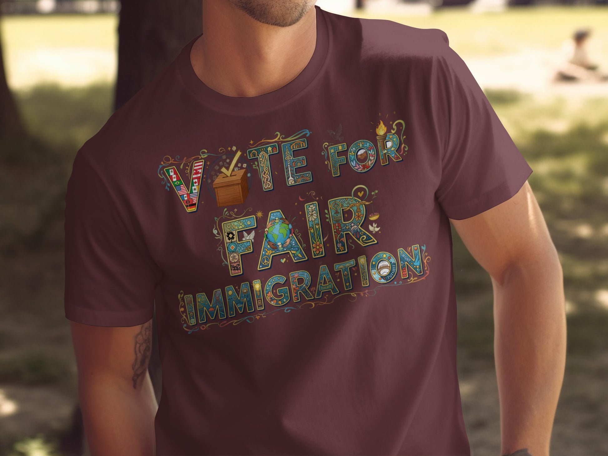 Vote For Fair Immigration Graphic T-shirt