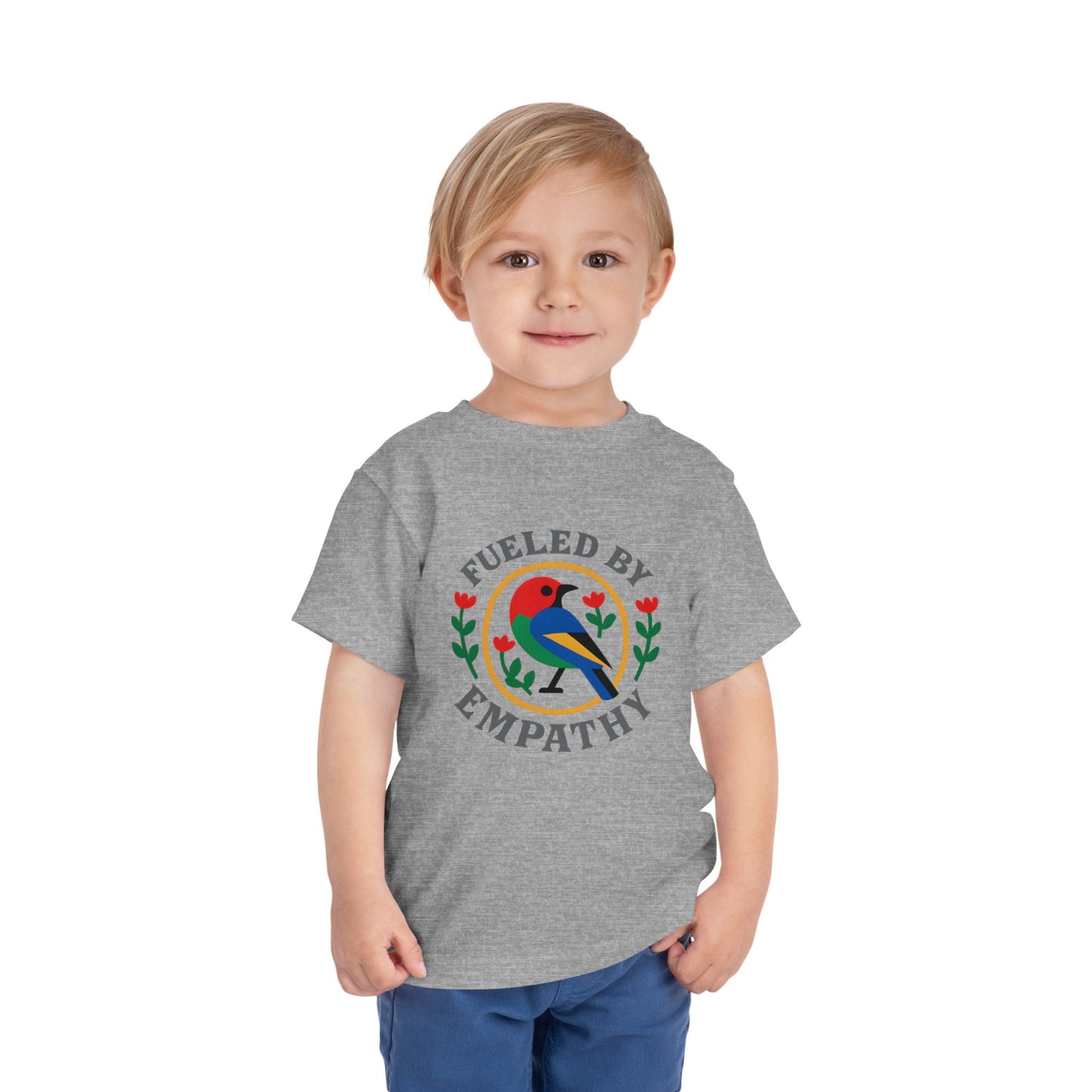 Empathy Bird Toddler Tee - Cute Short Sleeve Shirt for Kids, Gift for Birthdays, Encouraging Apparel, Toddler Fashion