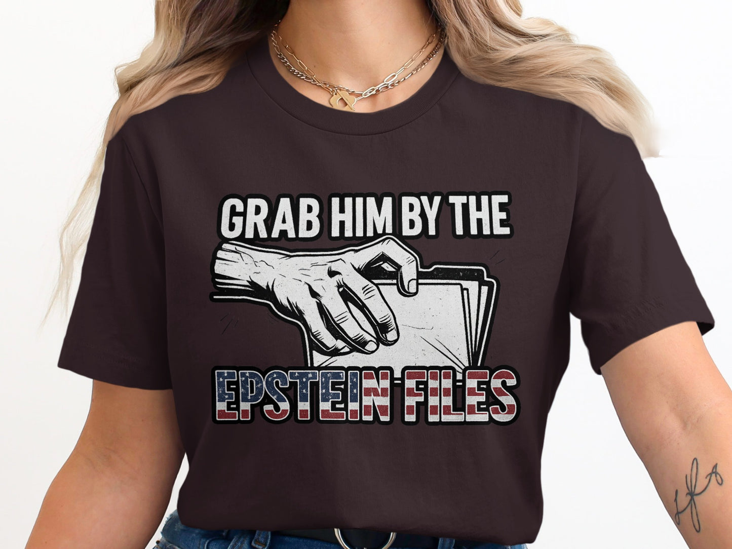 Grab Him By The Epstein Files Graphic T-Shirt Product