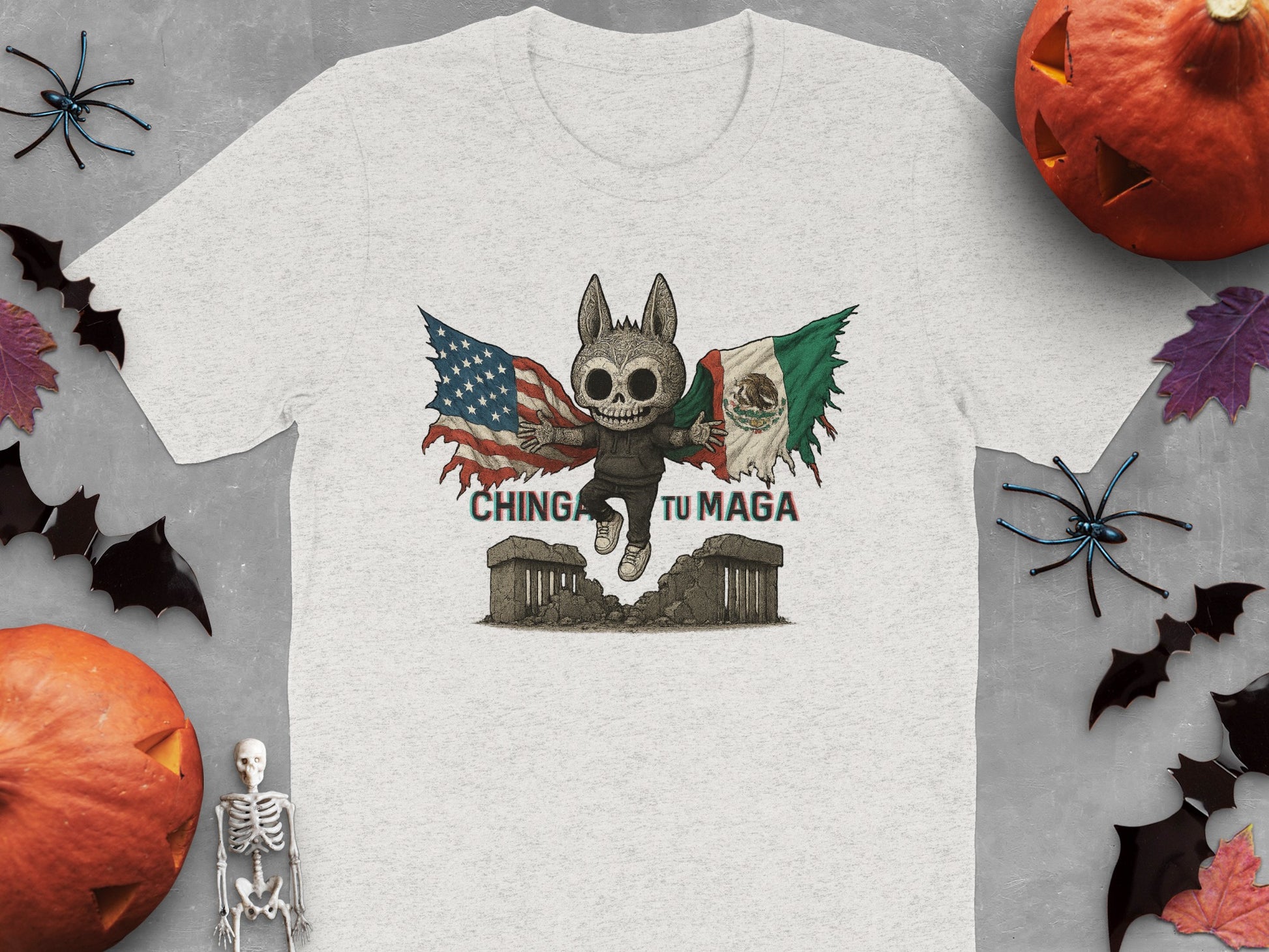 Halloween Skeleton Bats Ghost American Mexican T-shirt product type