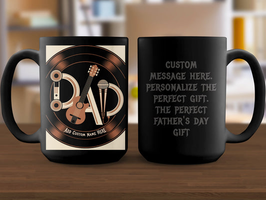Custom Father's Day Coffee Mug with Music Theme product