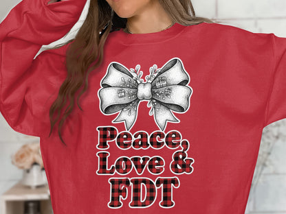 Peace Love & FDT Graphic Sweatshirt