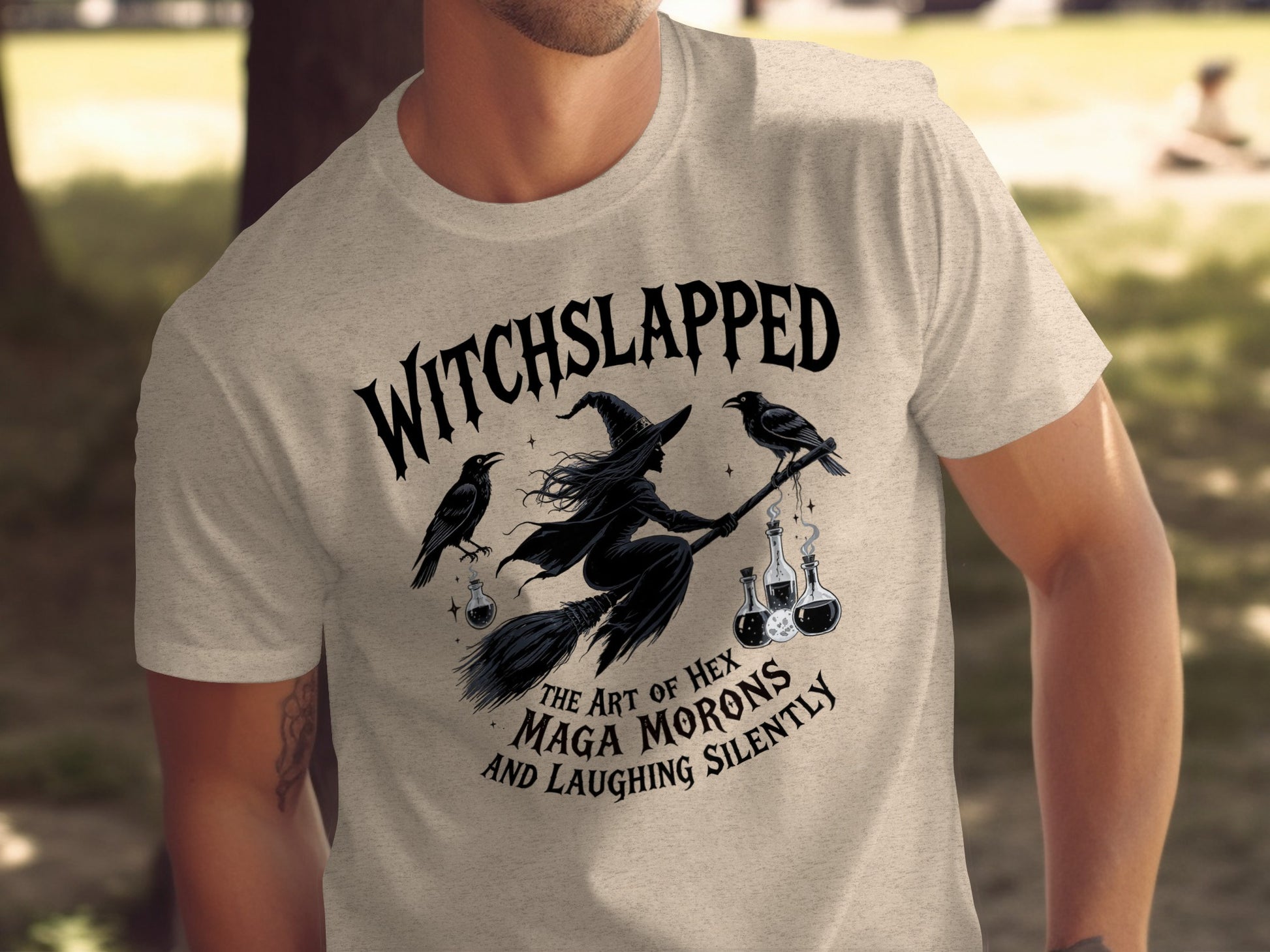 Witchslapped Maga Morons Funny Witch Graphic T-Shirt product