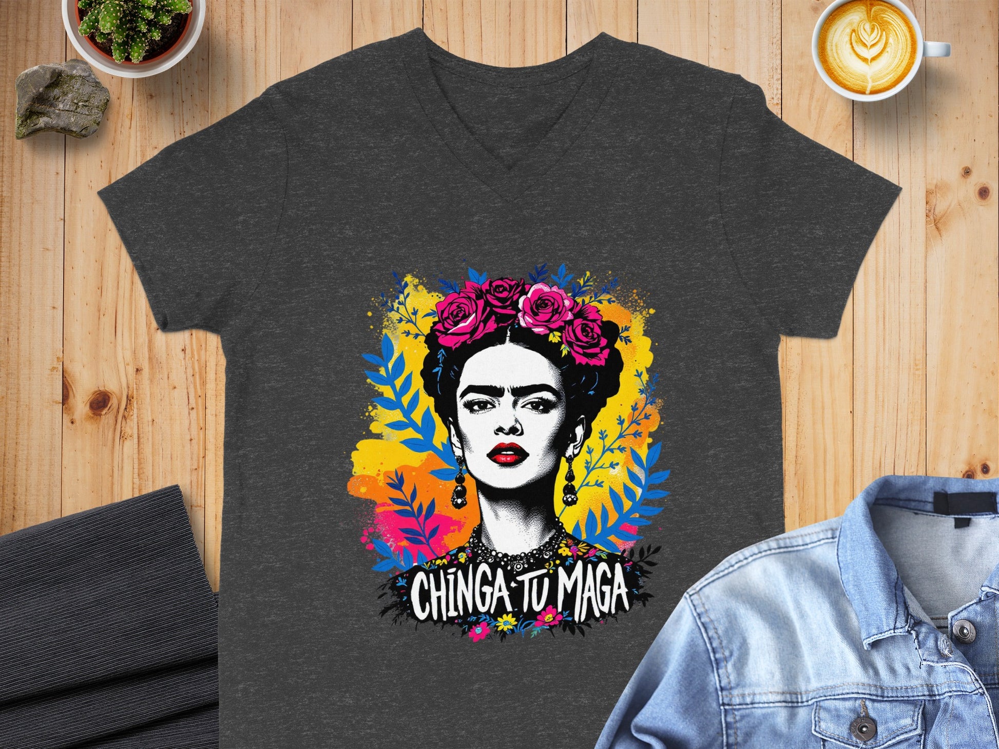 Chinga Tu Maga Graphic T-Shirt With Colorful Design