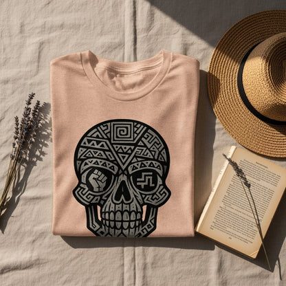 Geometric Skull Print T-Shirt for Unique Style