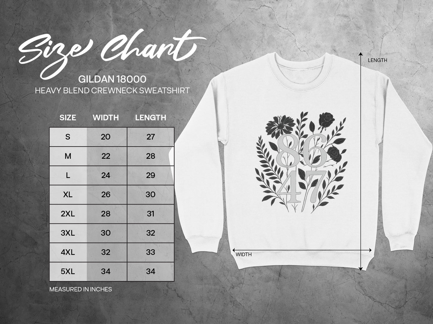 Stylish Floral Design Heavy Blend Crewneck Sweatshirt product