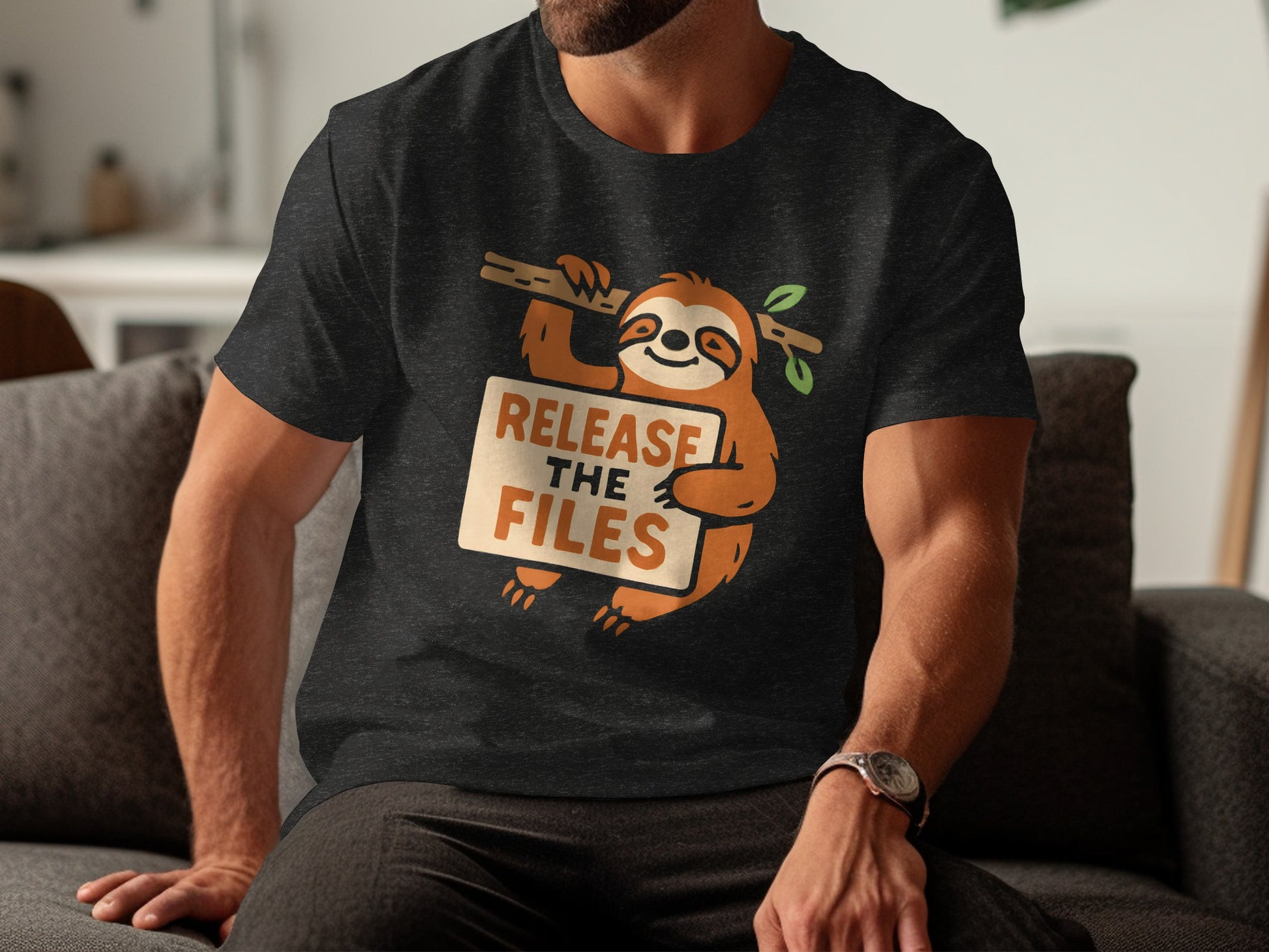 Release the Files Sloth Graphic T-Shirt product type
