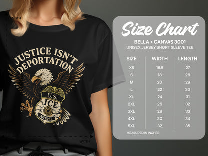 Justice Isn't Deportation U.S. ICE Agent Tee product