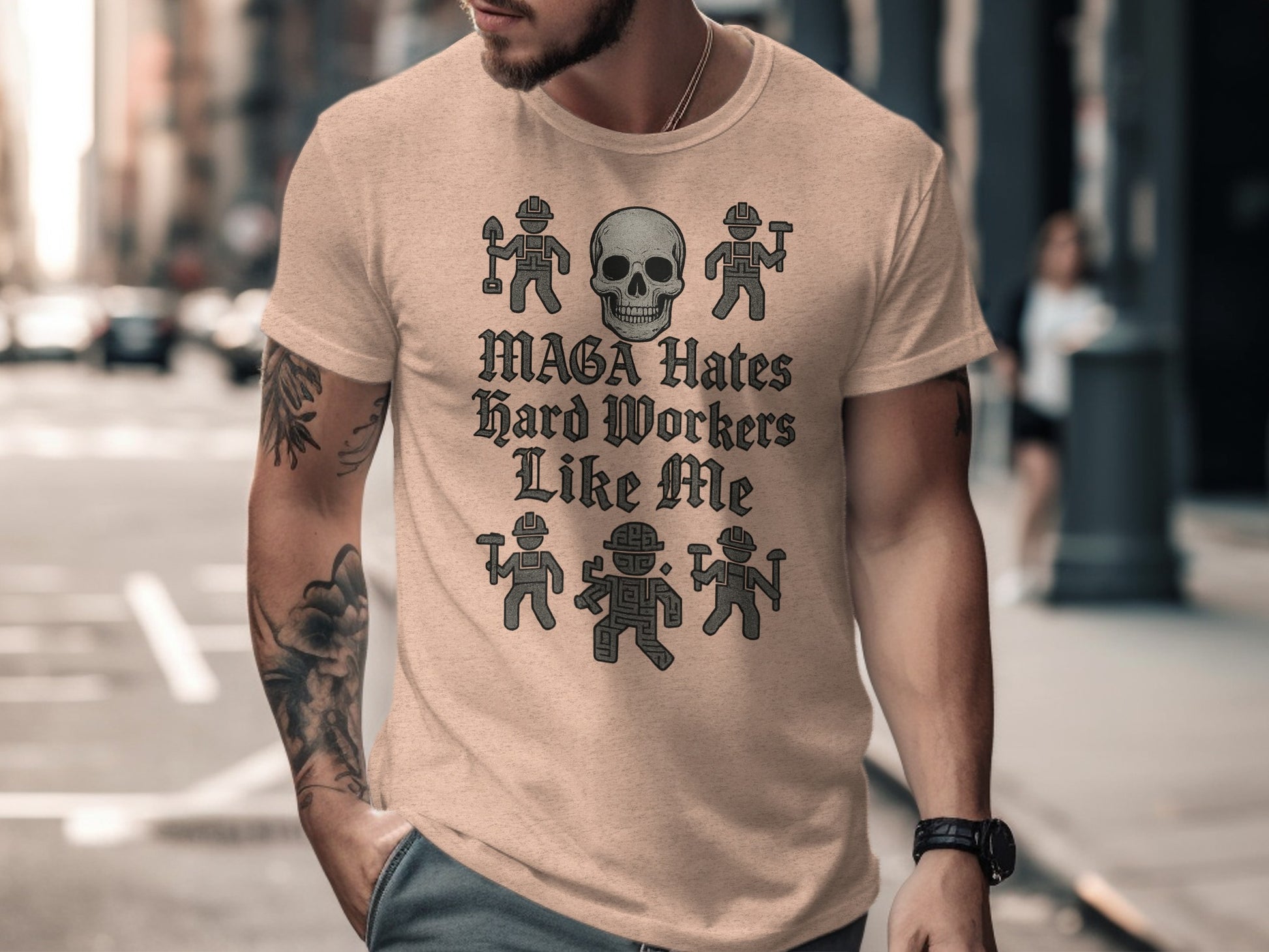 MAGA Hates Hard Workers Like Me Graphic T-Shirt
