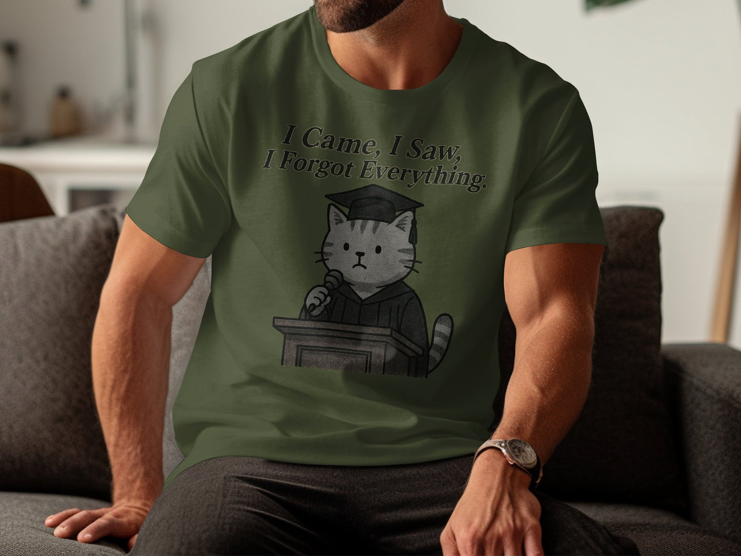 I Came I Saw I Forgot Everything Cat Graphic T-shirt product