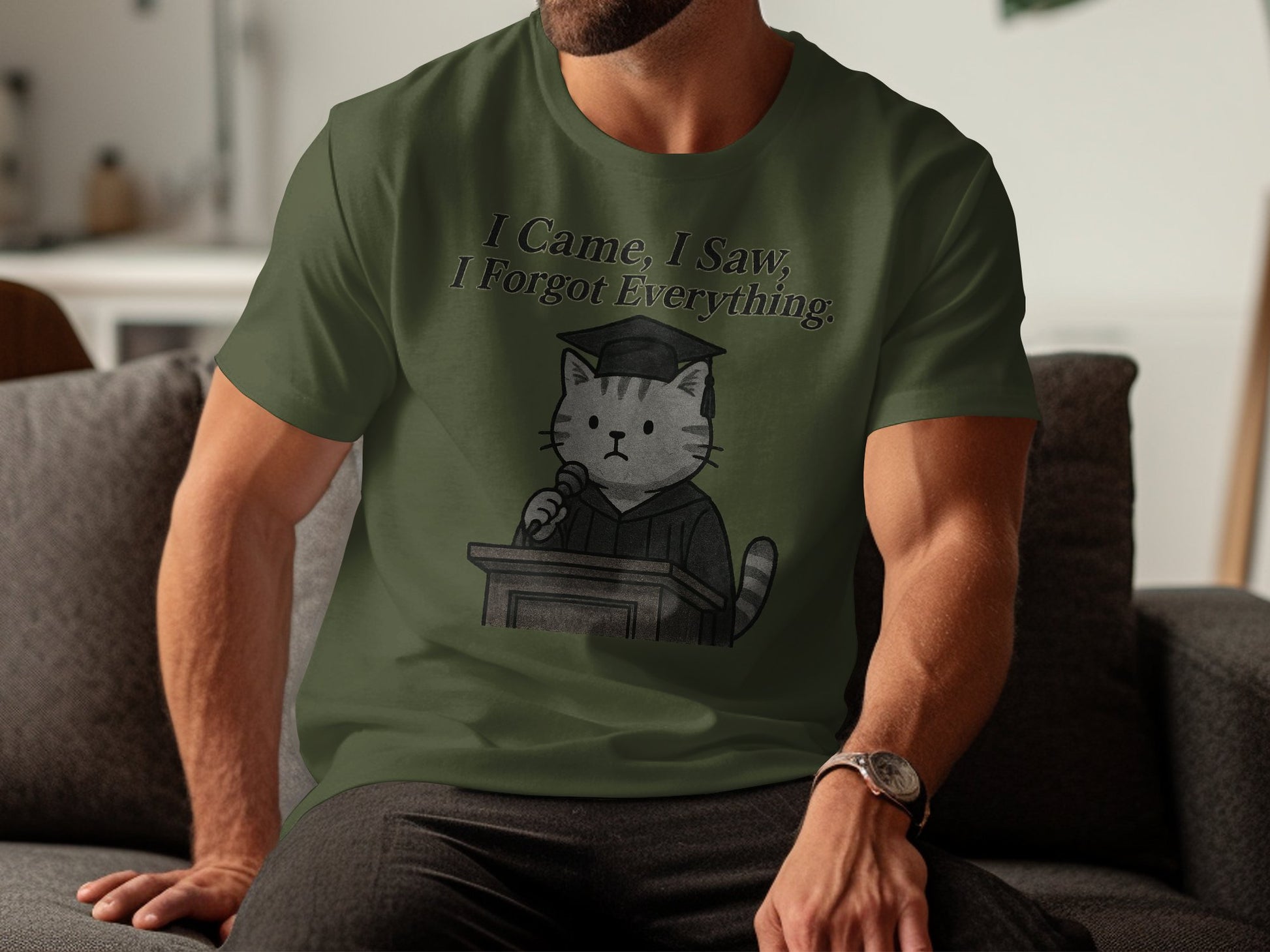 I Came I Saw I Forgot Everything Cat Graphic T-shirt product