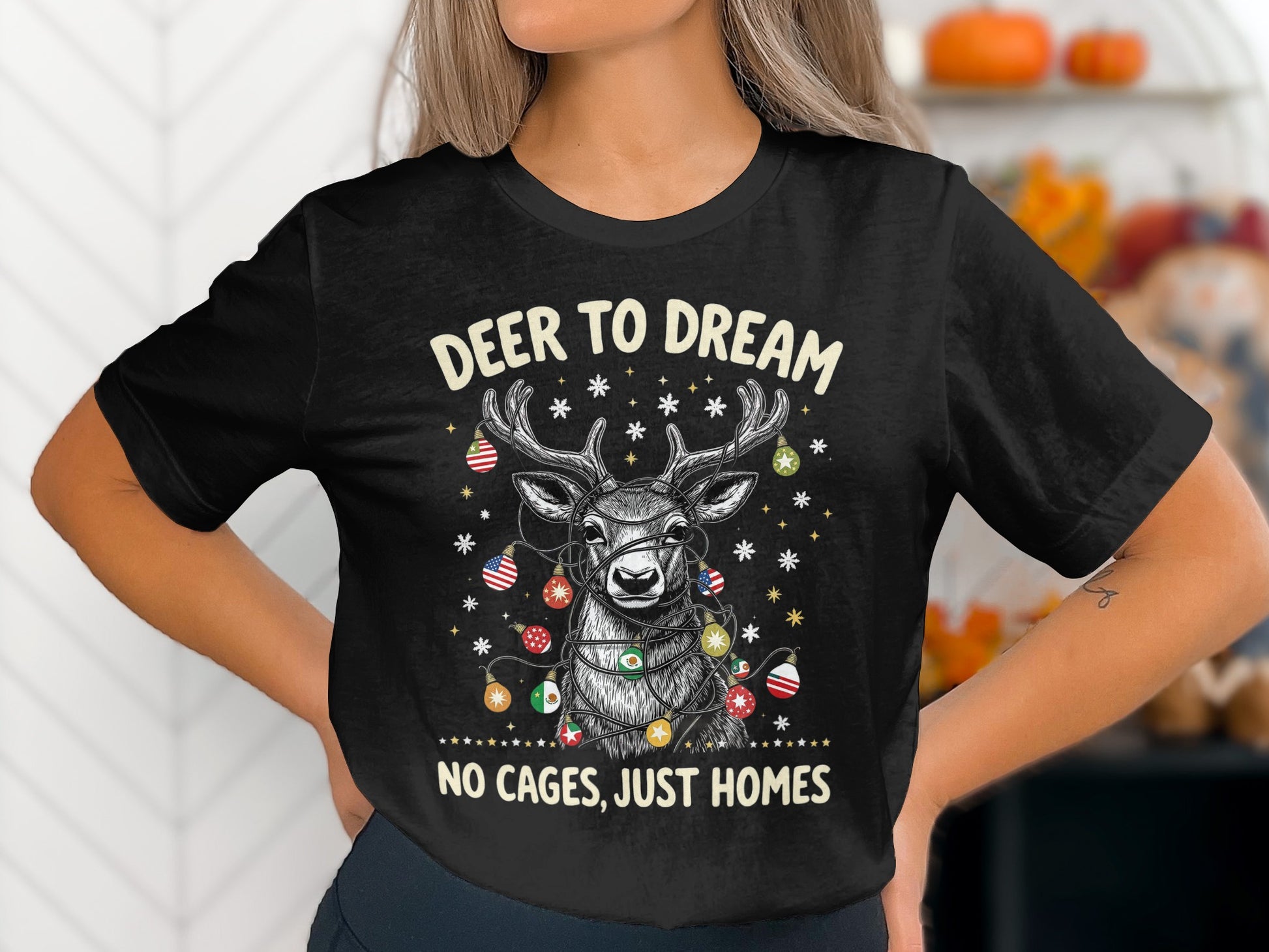 Deer to Dream No Cages Just Homes T Shirt product