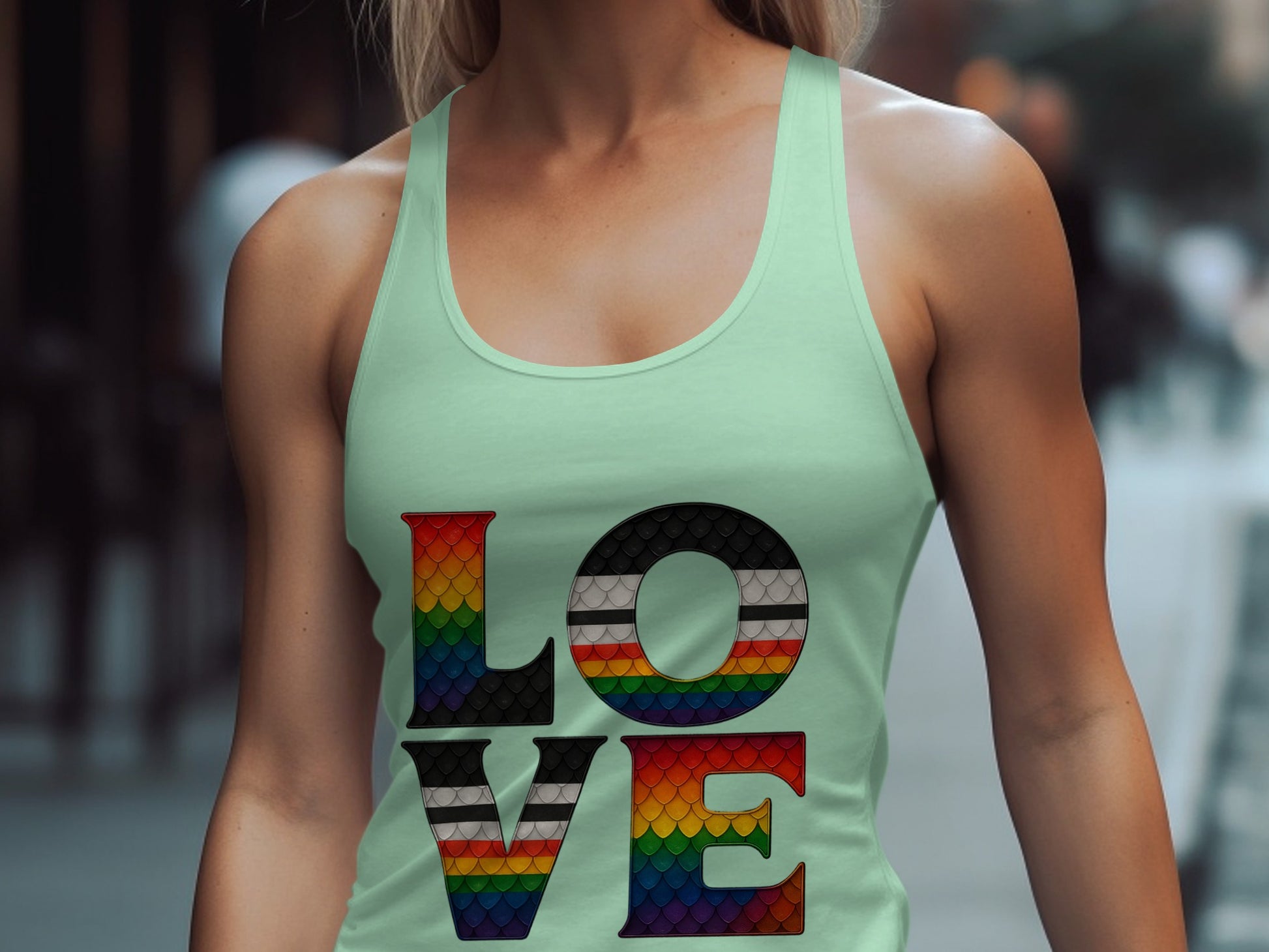 Love Colorful Graphic Tank Top product type