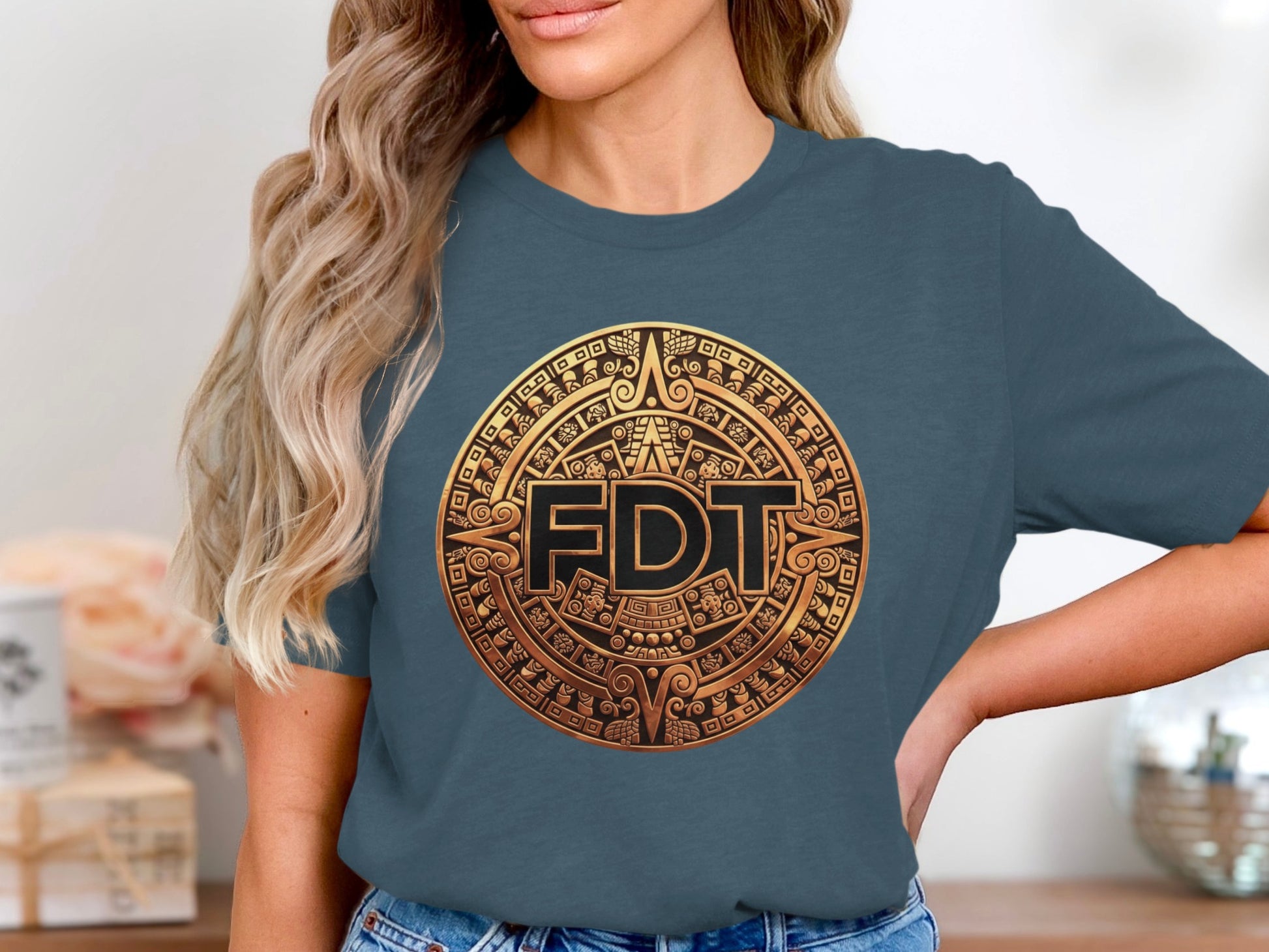 Stylish FDT Circular Pattern Design Women's Shirt product