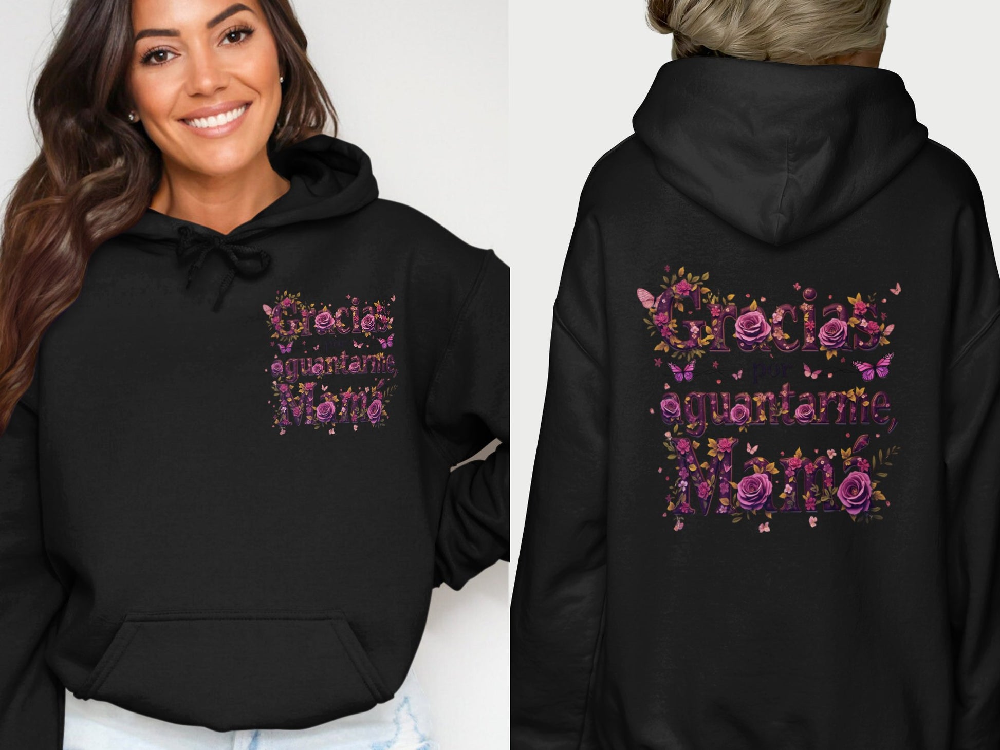 Grecia quierame hoye floral graphic hoodie product