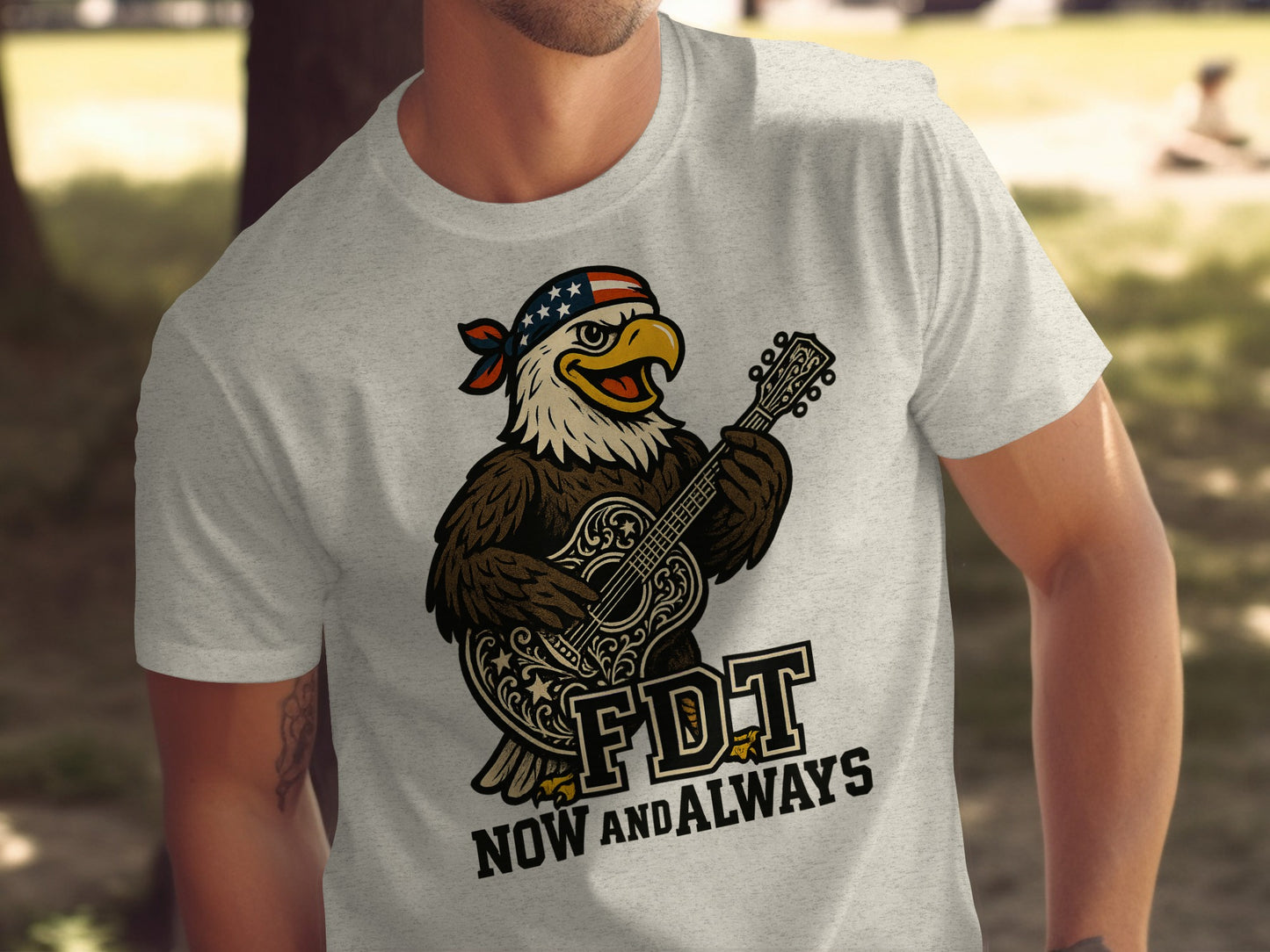 FDT Now And Always Patriotic Eagle Graphic T-Shirt
