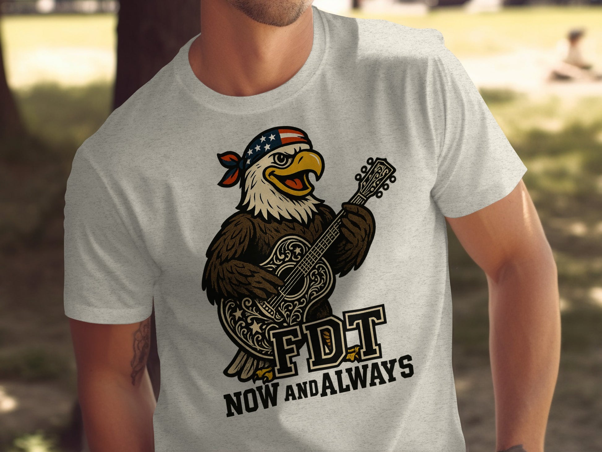 FDT Now And Always Patriotic Eagle Graphic T-Shirt