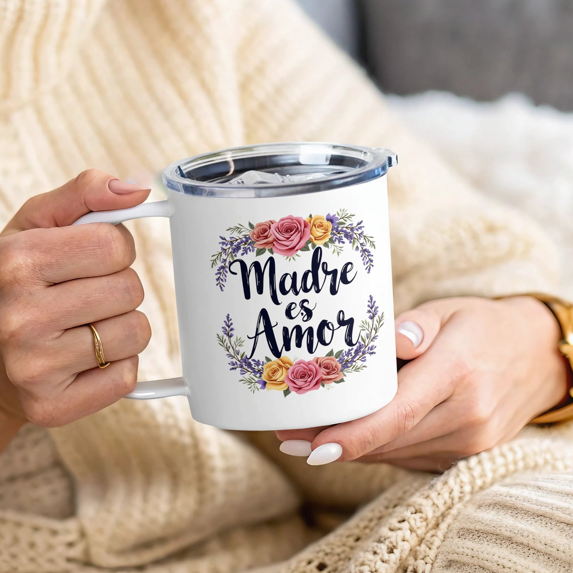 Madre Es Amor Decorated Floral Mug product