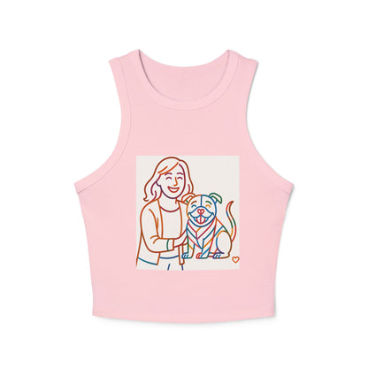 pride tank top Cute Dog Lover Racer Tank Top - Women's Micro Ribbed Crop Tee