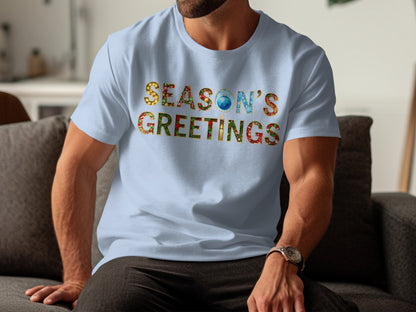 Season's Greetings Colorful Graphic T-Shirt Product
