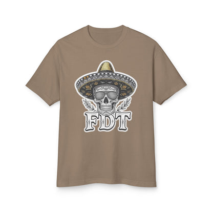 FDT Anti Trump Shirt 100% Cotton. Skull Sombrero Tee — 'FDT' Vintage Day of the Dead Graphic Shirt