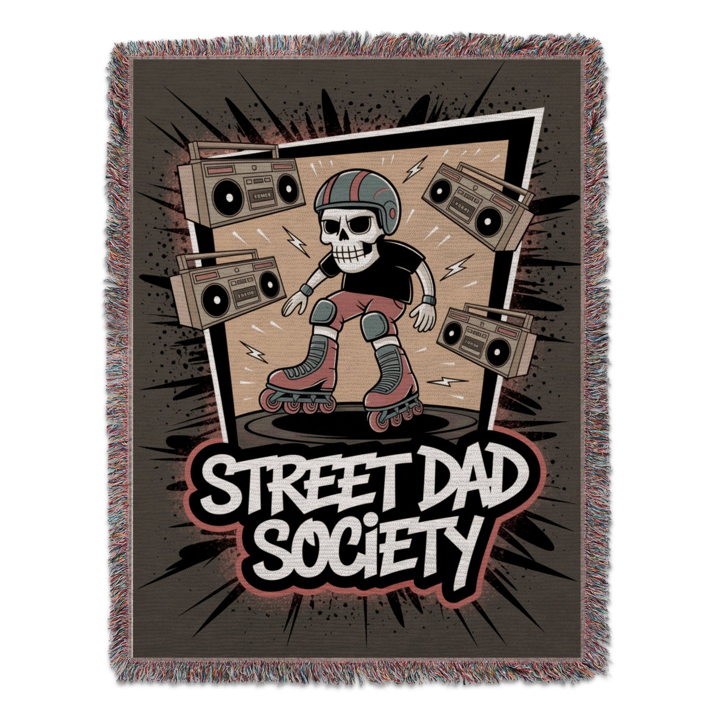 Street Dad Society Fun Skull Skateboard Art product