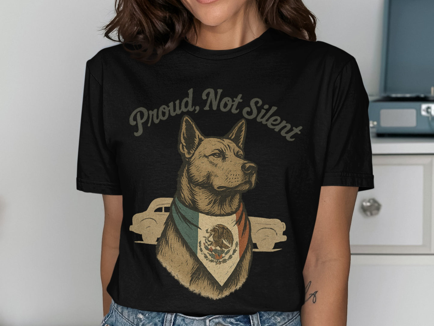 Proud Not Silent Graphic Dog Tee product
