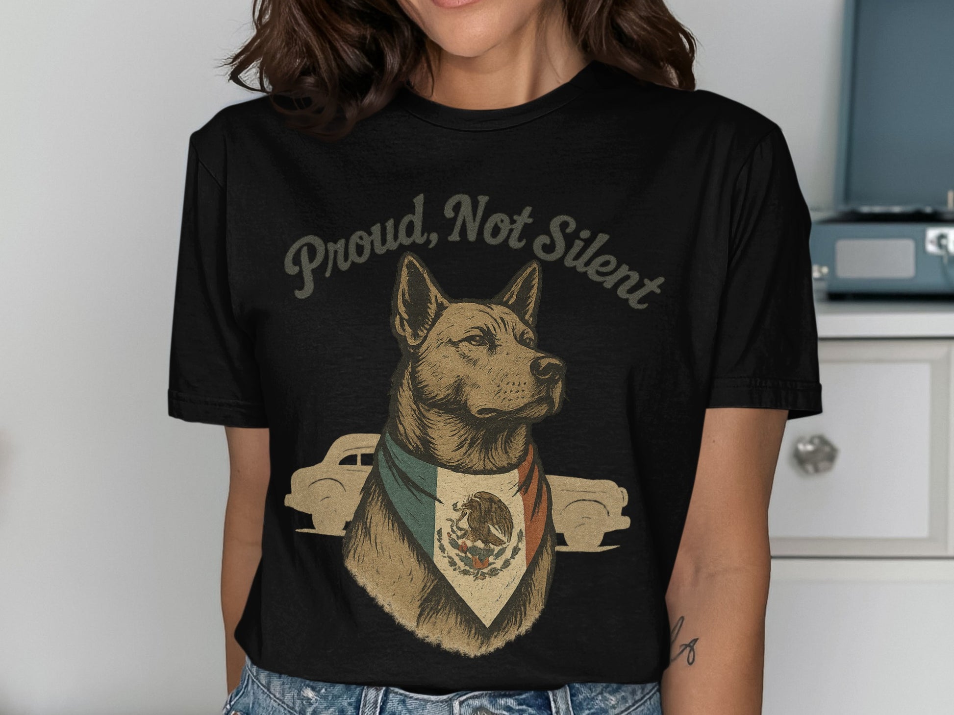 Proud Not Silent Graphic Dog Tee product