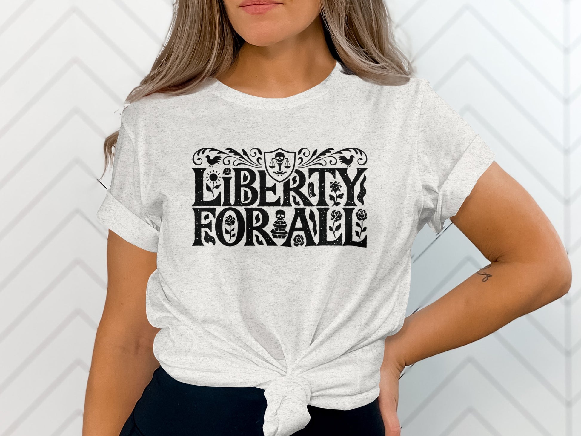 Liberty For All Stylish Graphic T-shirt for Women