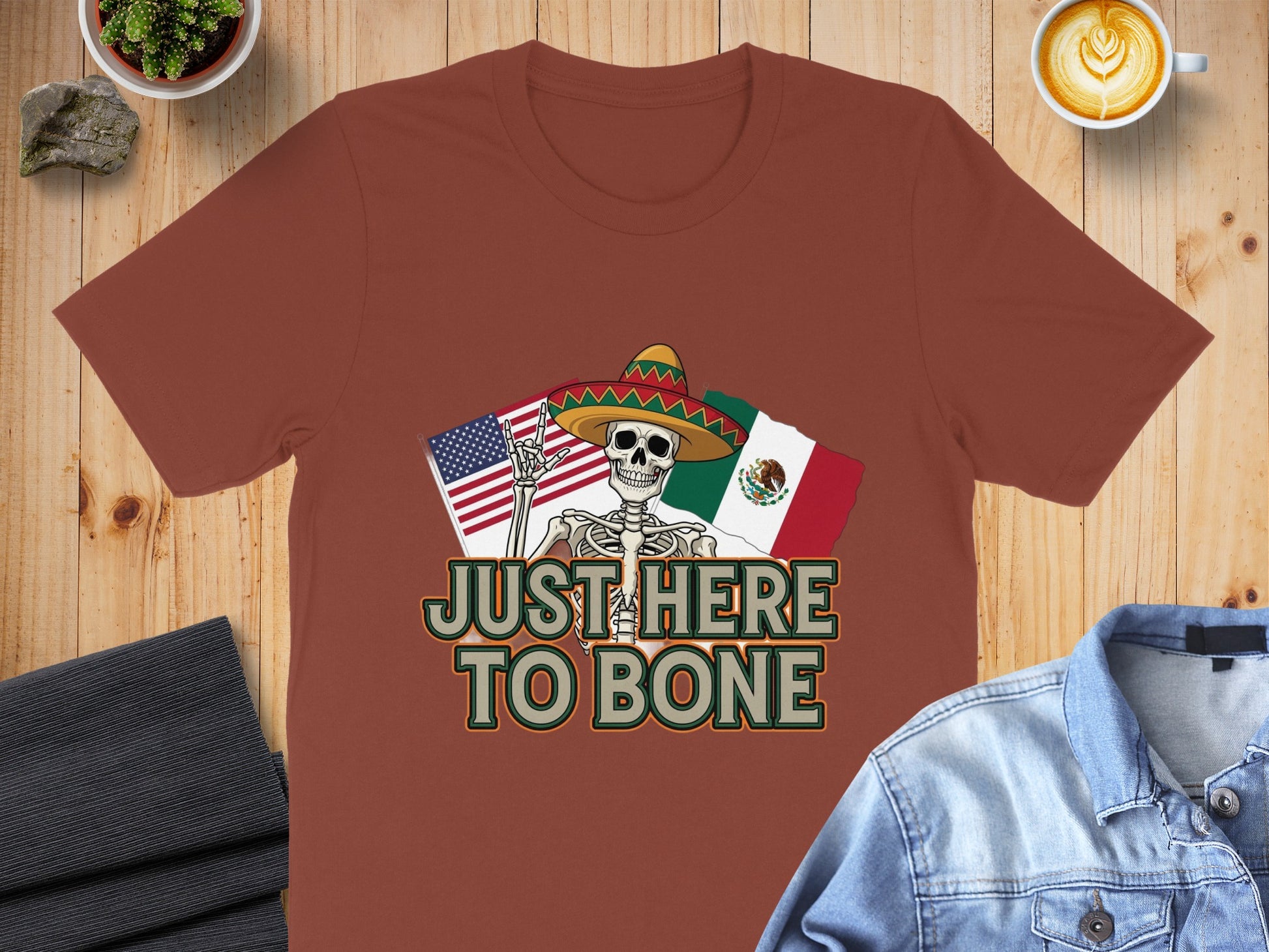 Just Here To Bone Skeleton Graphic T-Shirt product