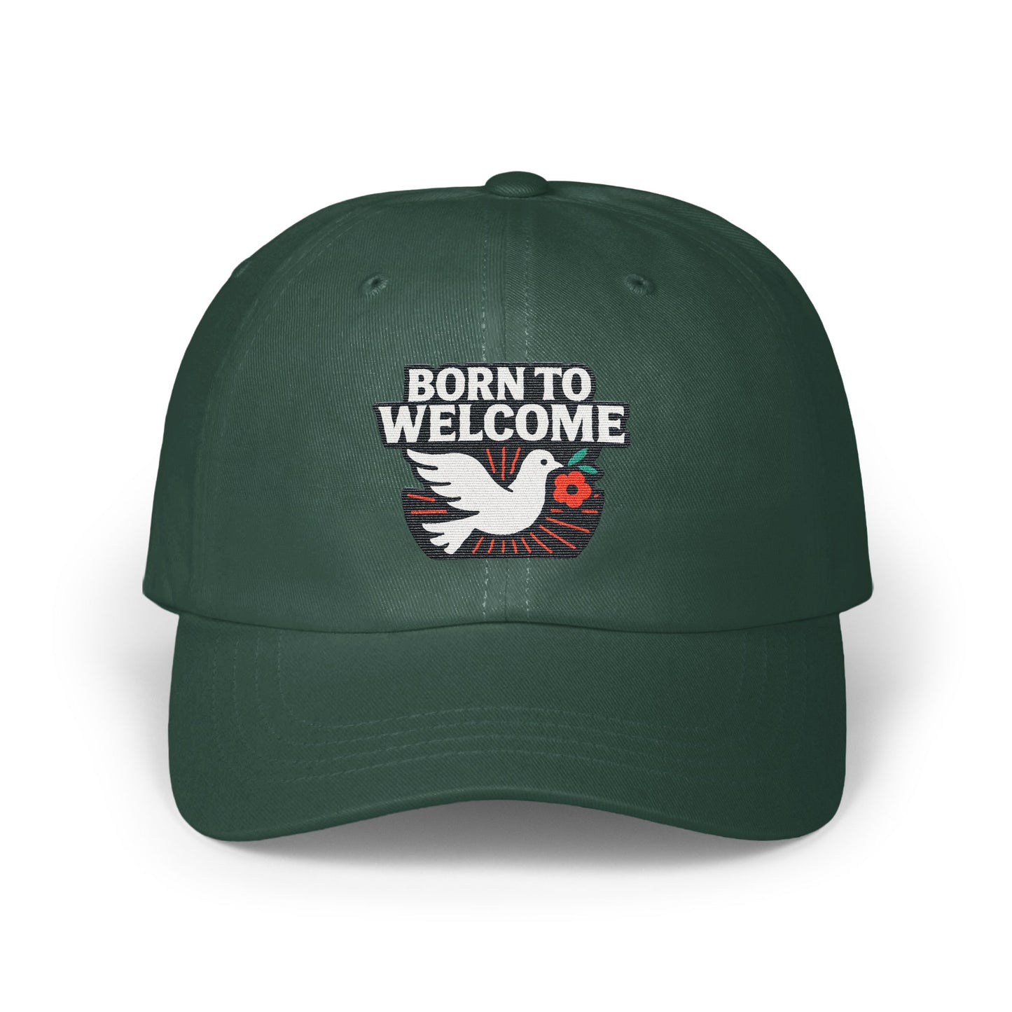 Born To Welcome Dove Embroidered Dad Hat product type