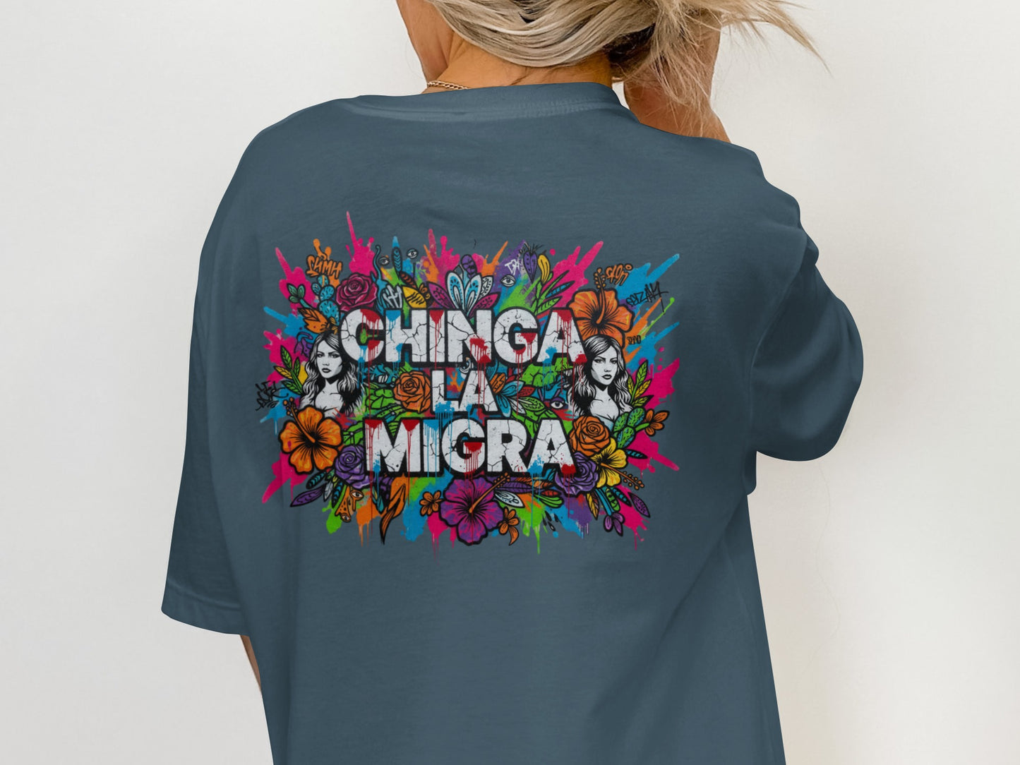 Vibrant Artistic Print Short Sleeve Shirt