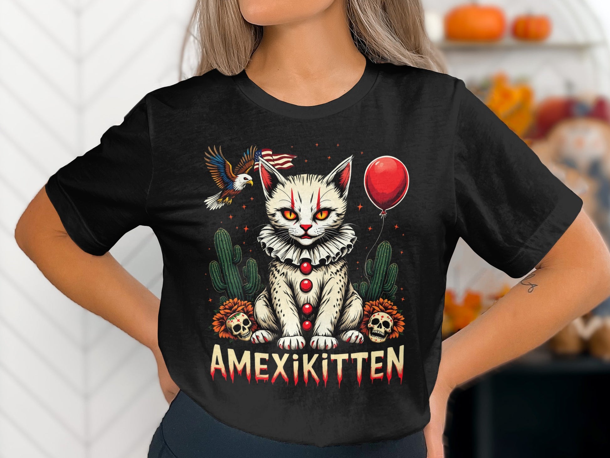 Amexikitten Halloween Cat Graphic Tee product type