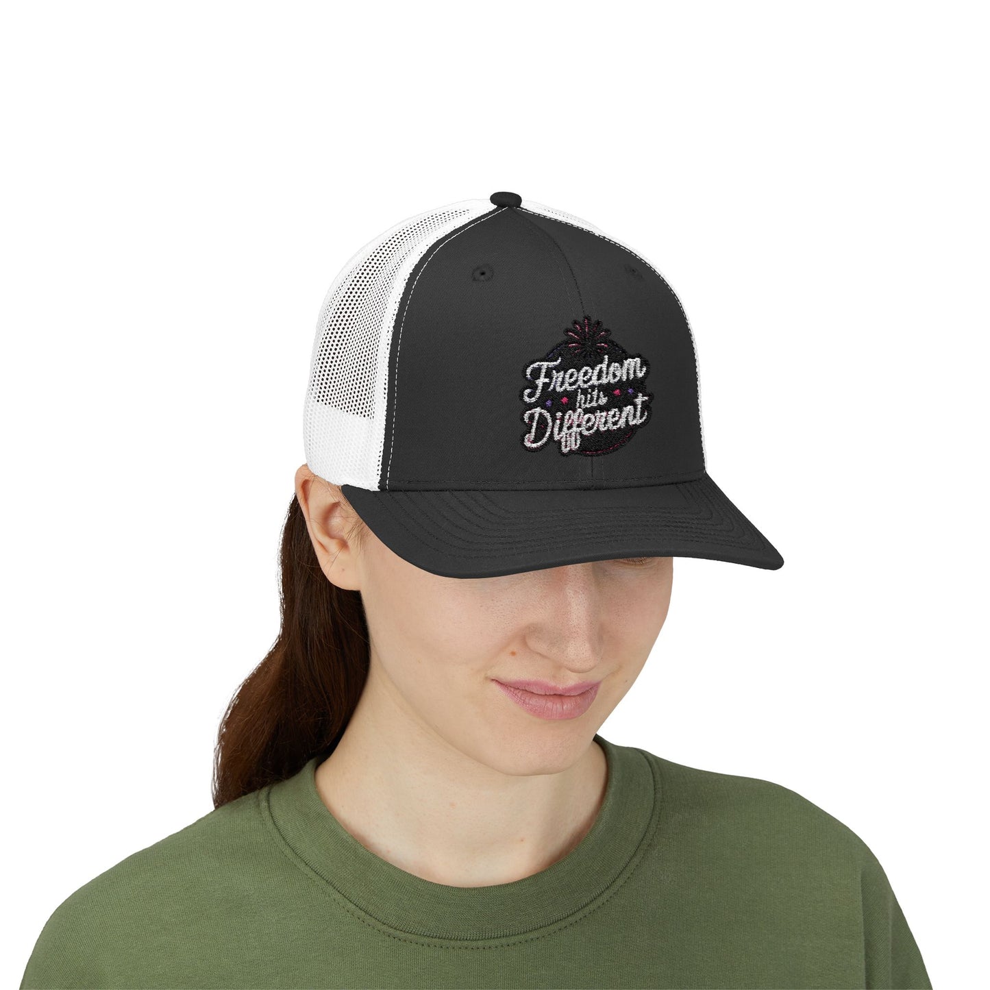 Freedom Hits Different Snapback Trucker Cap - Stylish Sportswear for Summer Activities