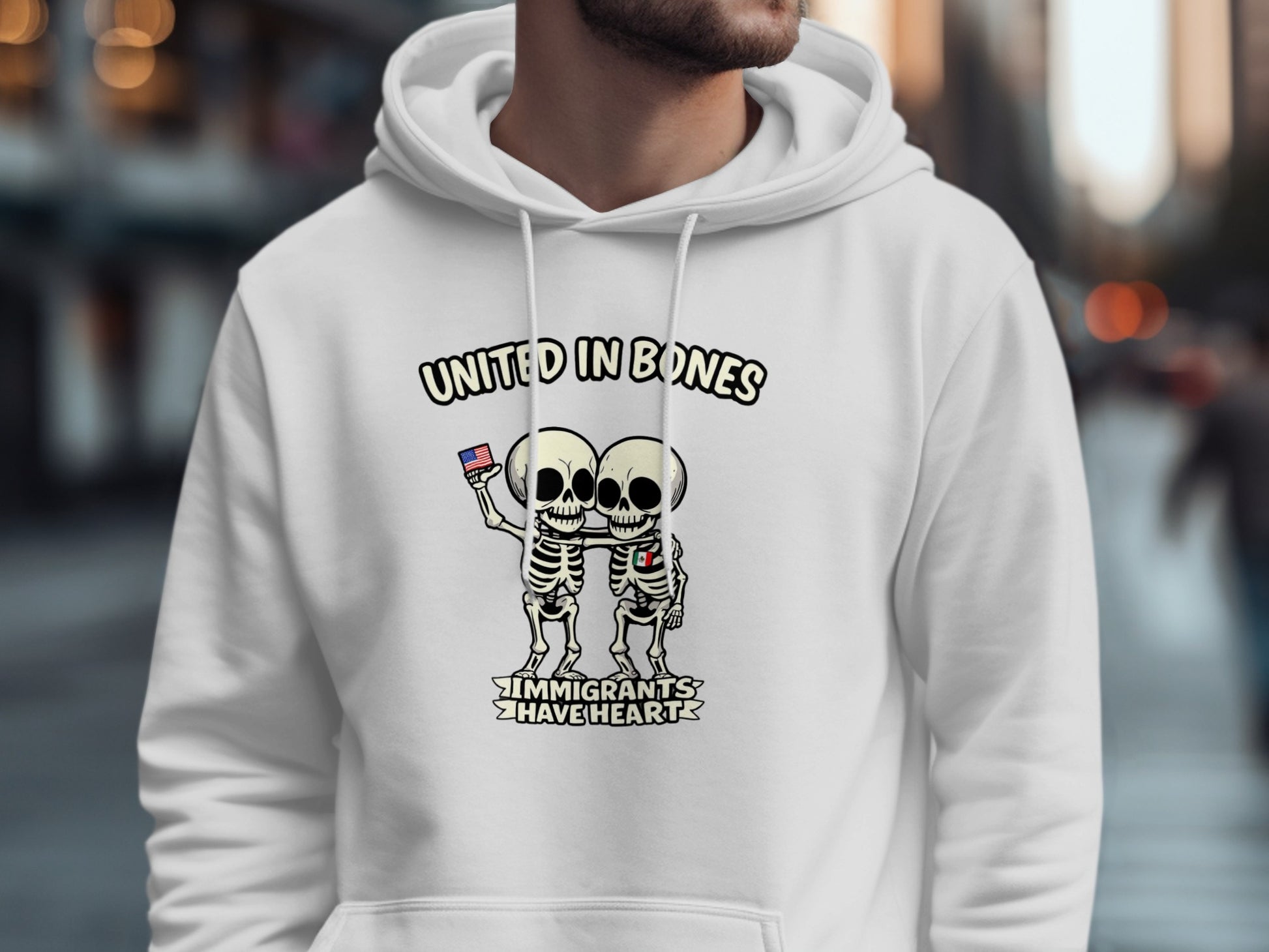 United in Bones Immigrants Have Heart Hoodie product type
