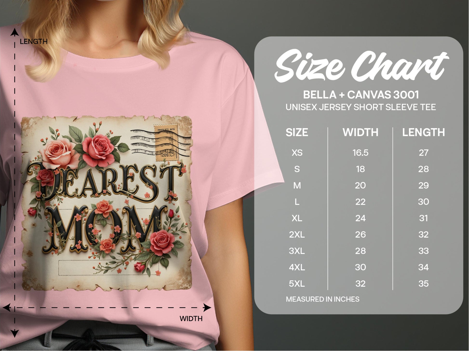 Dearest Mom Floral Graphic Design Short Sleeve Tee product