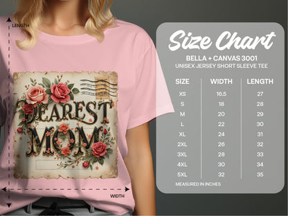 Dearest Mom Floral Graphic Design Short Sleeve Tee product