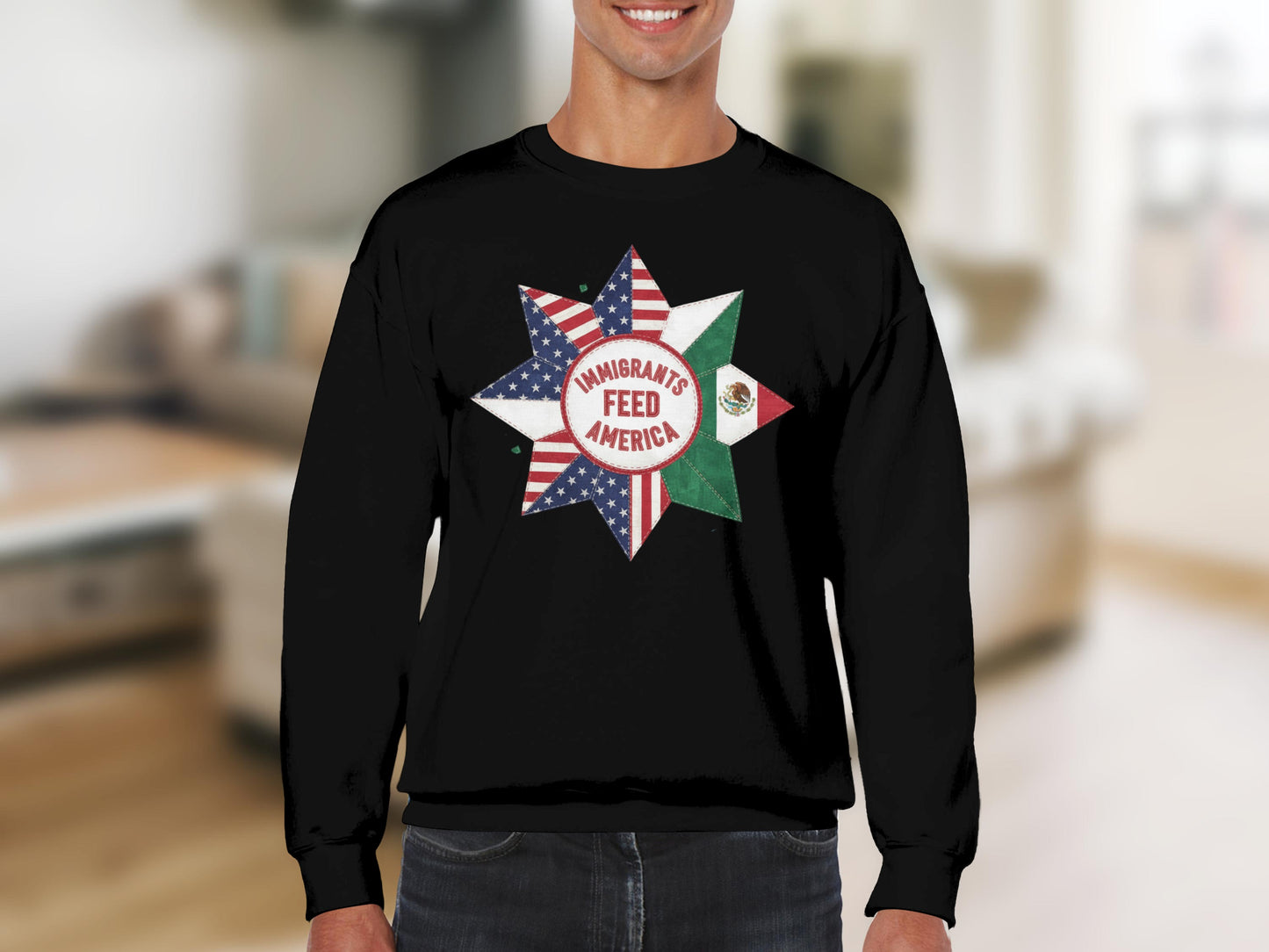 Immigrants Feed America Graphic Sweatshirt
