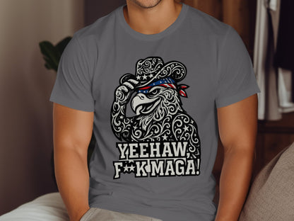 Yeehaw F**k Maga Bald Eagle Graphic Shirt product type