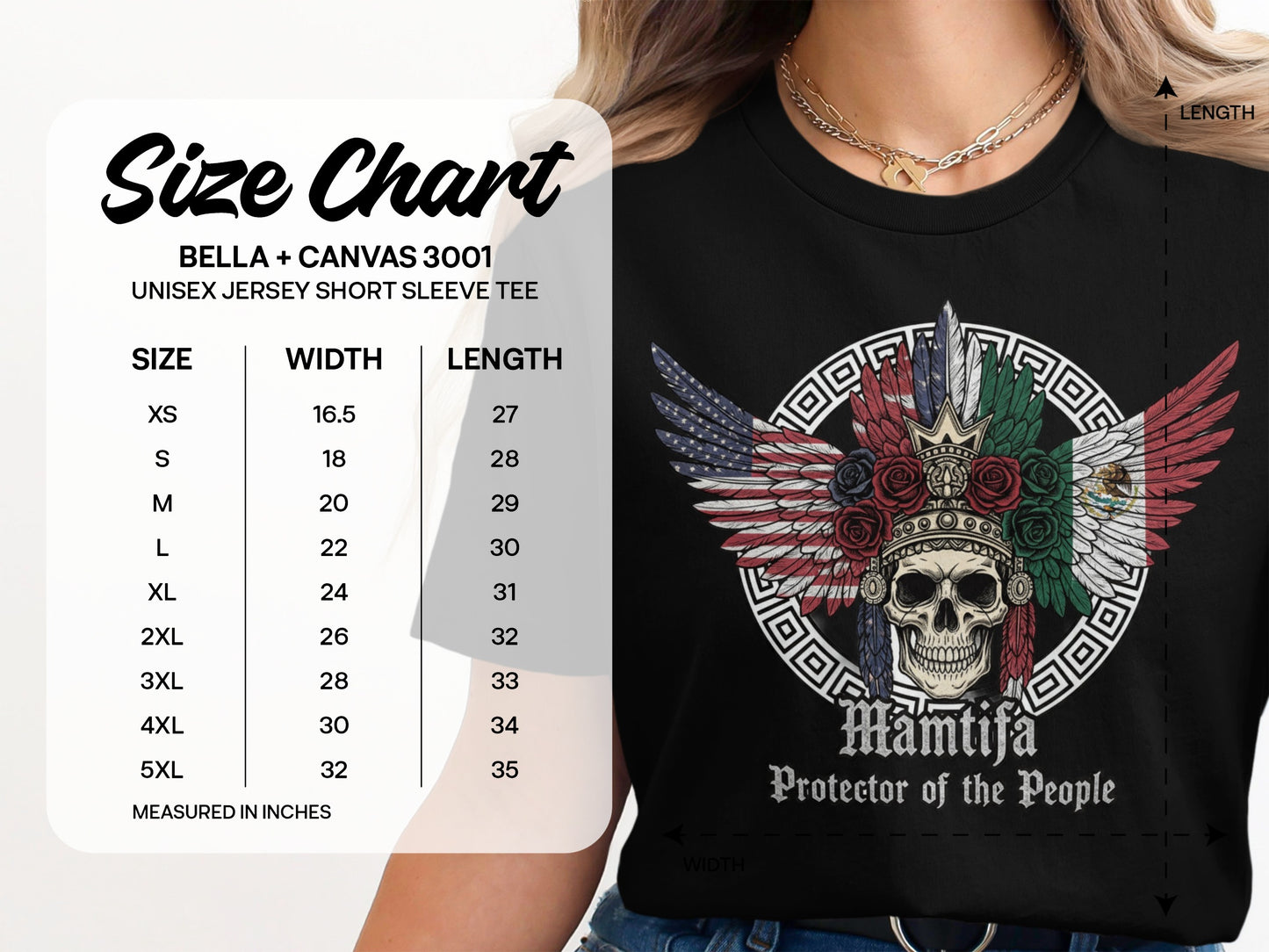 Mamija Protector of the People Tee Skull Wing Design