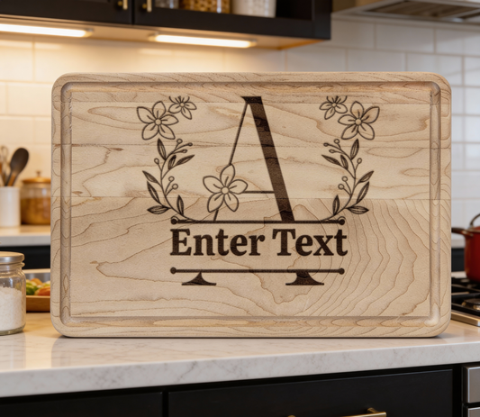 Personalized Custom Gift Wooden Cutting Board (Engraving)