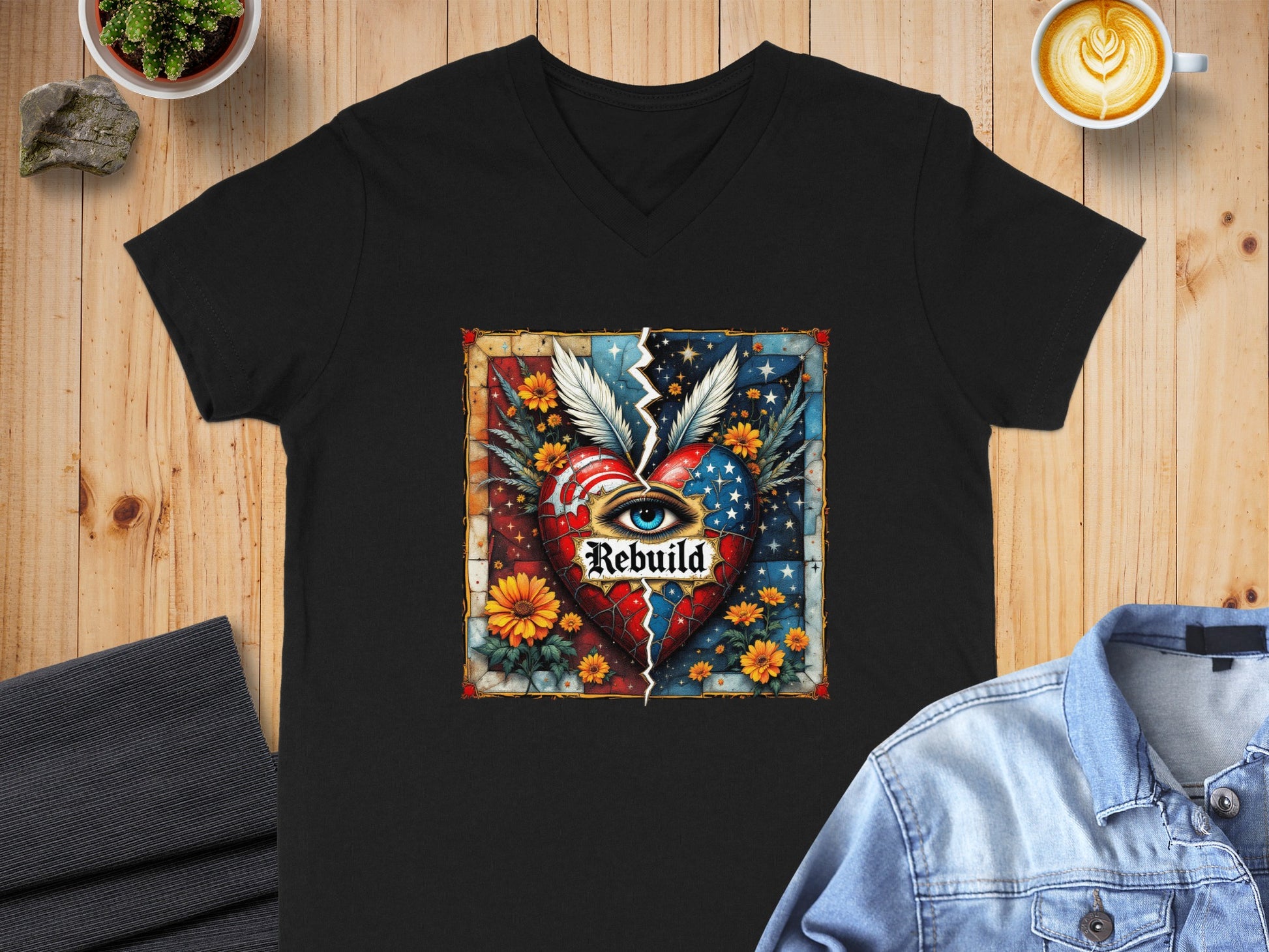 Rebuild Heart with Wings and Eye T-Shirt product