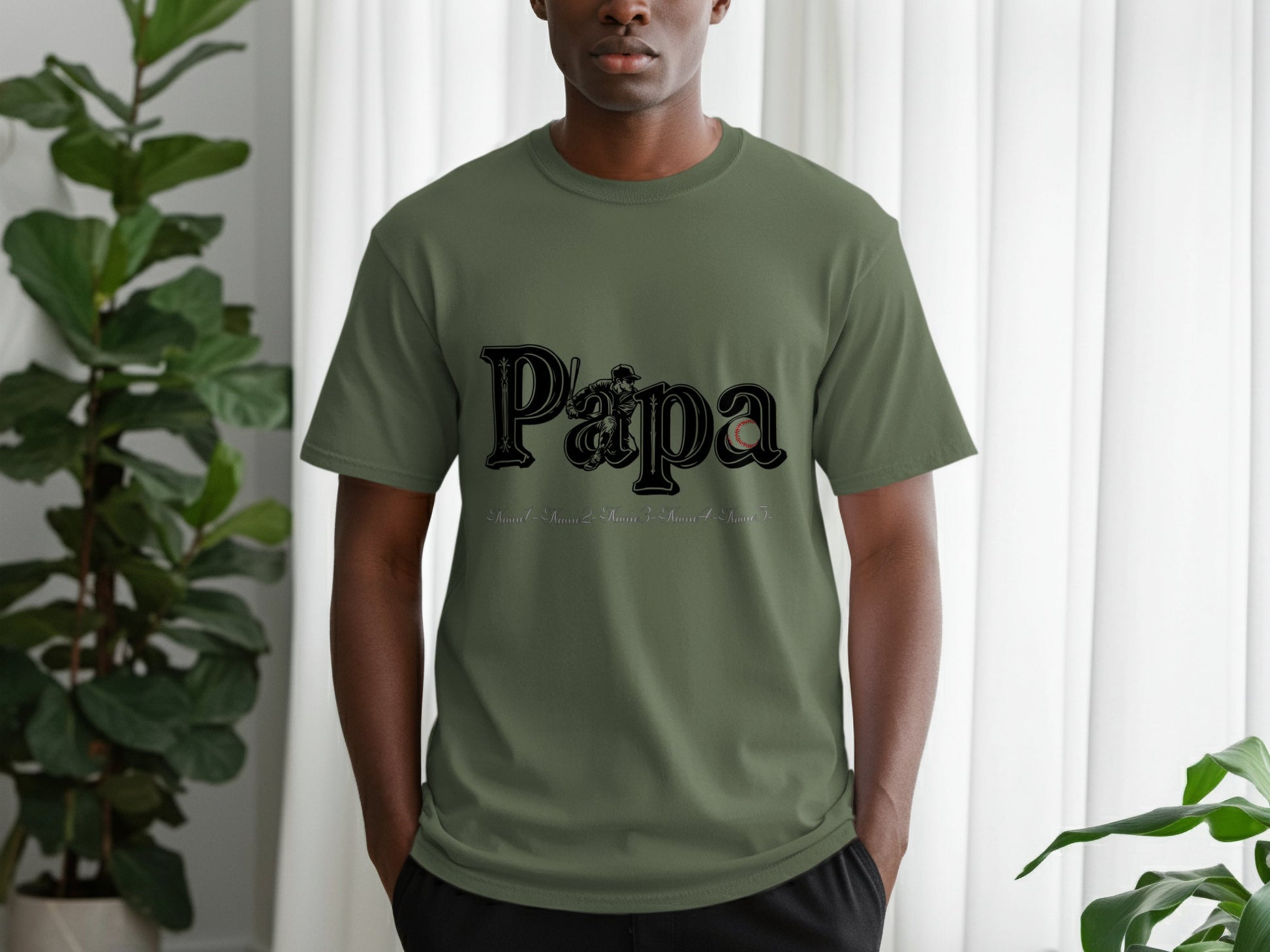 Stylish Papa Print Casual Wear T-shirt product