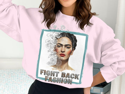 Fight Back Fashion Sweatshirt with Iconic Portrait Design
