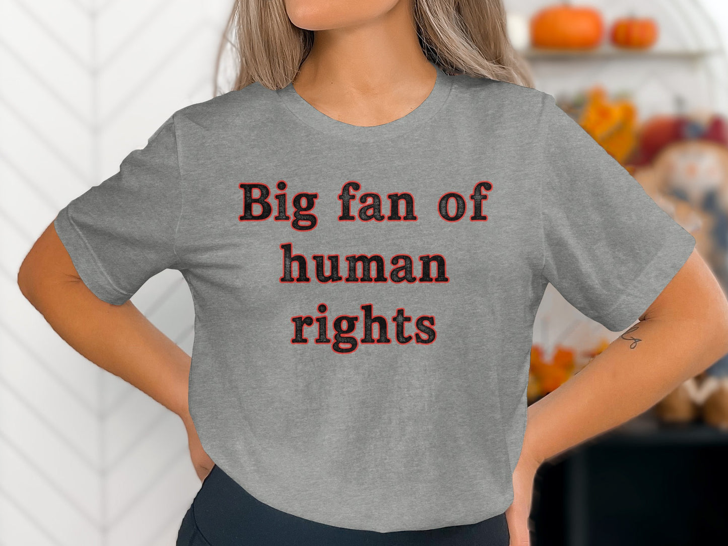 Big fan of human rights statement shirt product